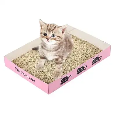 UAMLY Bandeja de arena para gatos desechable de papel plegable - 5 piezas - Uamly - Comparador de precios