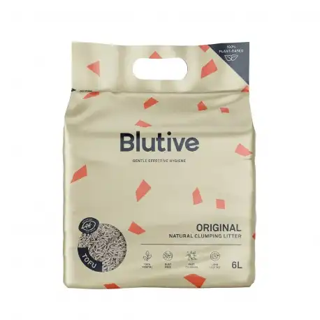 Blutive Lecho Natural Aglomerante de Tofu para Gatos, 6 L - Blutive - Comparador de precios