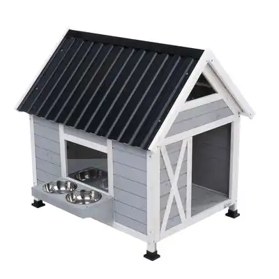 Caseta exterior Modern Living Belmont para perros - aprox. 101 cm de largo x 92 cm de ancho x 95,5 cm de alto - Modern Living - Comparador de precios