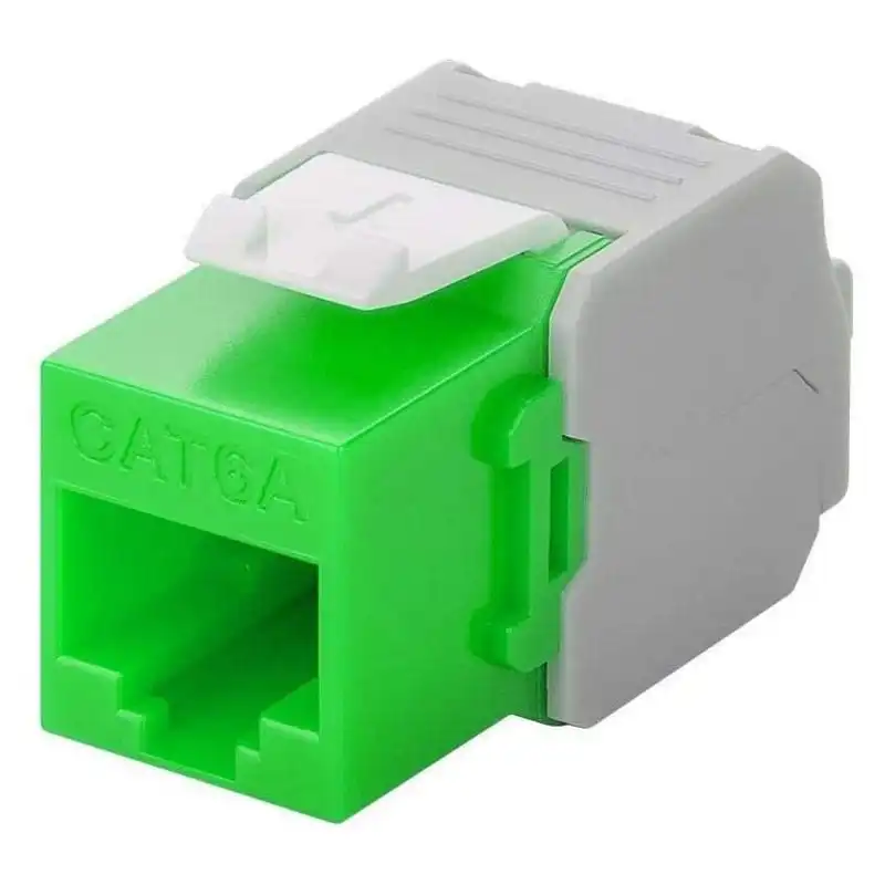 Goobay Keystone Conector RJ45 a TIA 568A/B Cat 6A UTP Verde