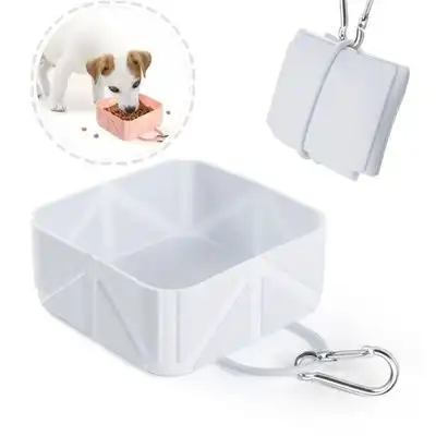 IntiMeg Comedero plegable para mascotas - Gris - IntiMeg - Comparador de precios