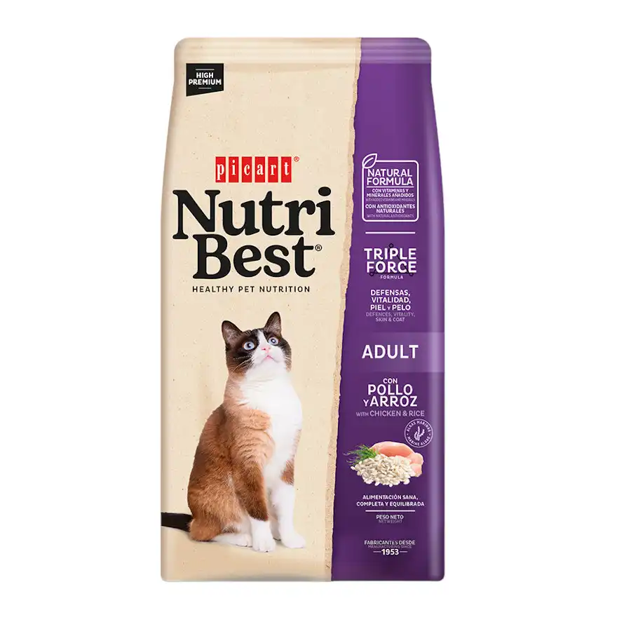 Picart Nutribest Cat Pollo y arroz 2 KG - Picart - Comparador de precios