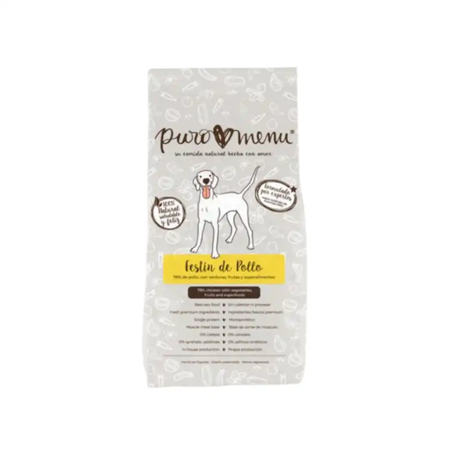 Puromenu Puro Menú Barf Festín de Pollo comida congelada para perros - 800 g - Puromenu - Comparador de precios