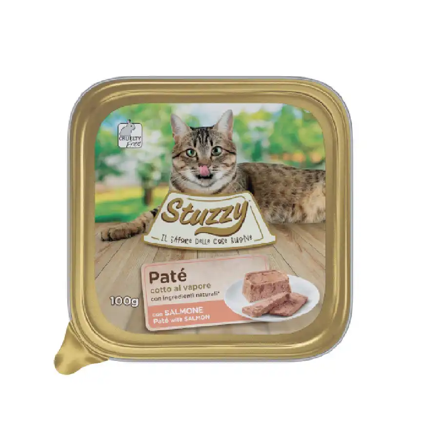 Stuzzy salmón tarrina para gatos