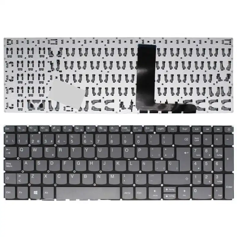 Teclado Para Portátil Lenovo Ideapad 320-15abr 320-15iap 320-15ast 320-15ikb Gris Win8 Sin Marco
