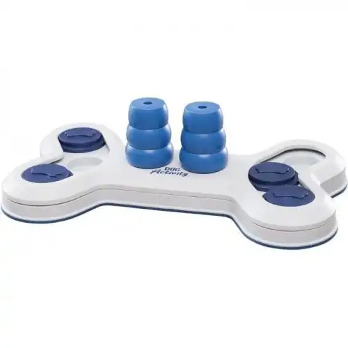 Trixie dog activity juguete interactivo upside down bone blanco y azul para perros - Trixie - Comparador de precios