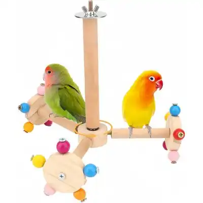 ZooVenture  de percha giratoria para pájaros de madera natural - 3 soportes - Zooventure - Comparador de precios