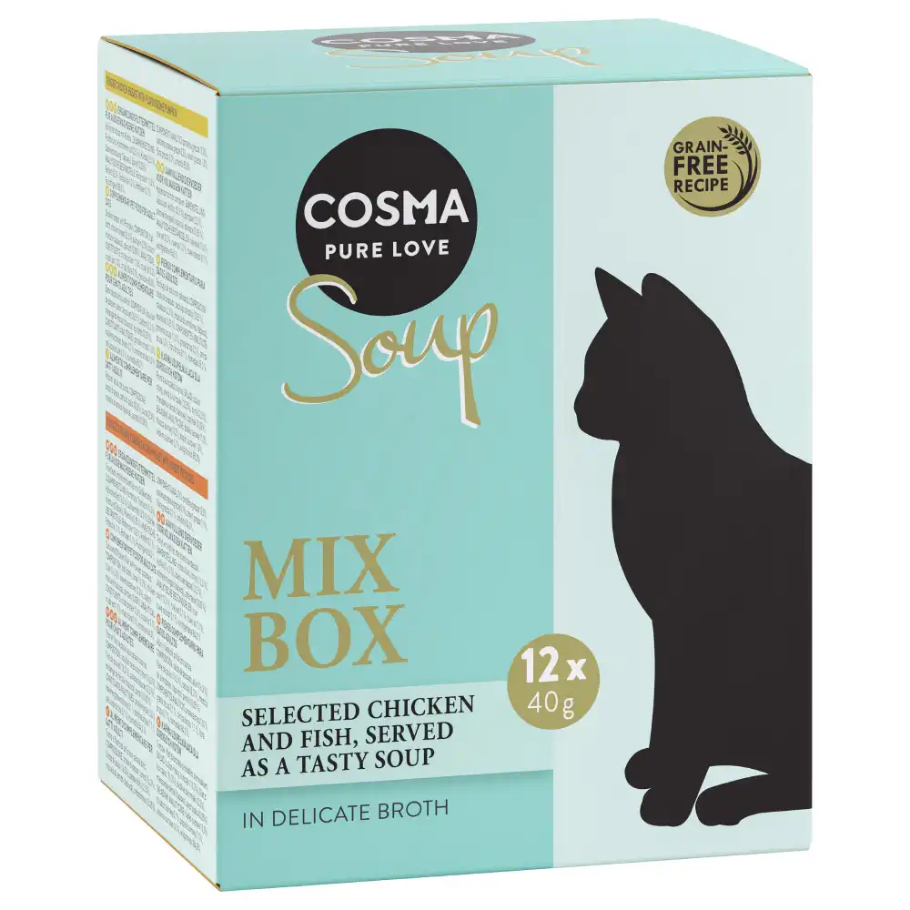 Cosma Soup sopa para gatos 12 x 40 g - Pack mixto I con 4 variedades - Cosma - Comparador de precios