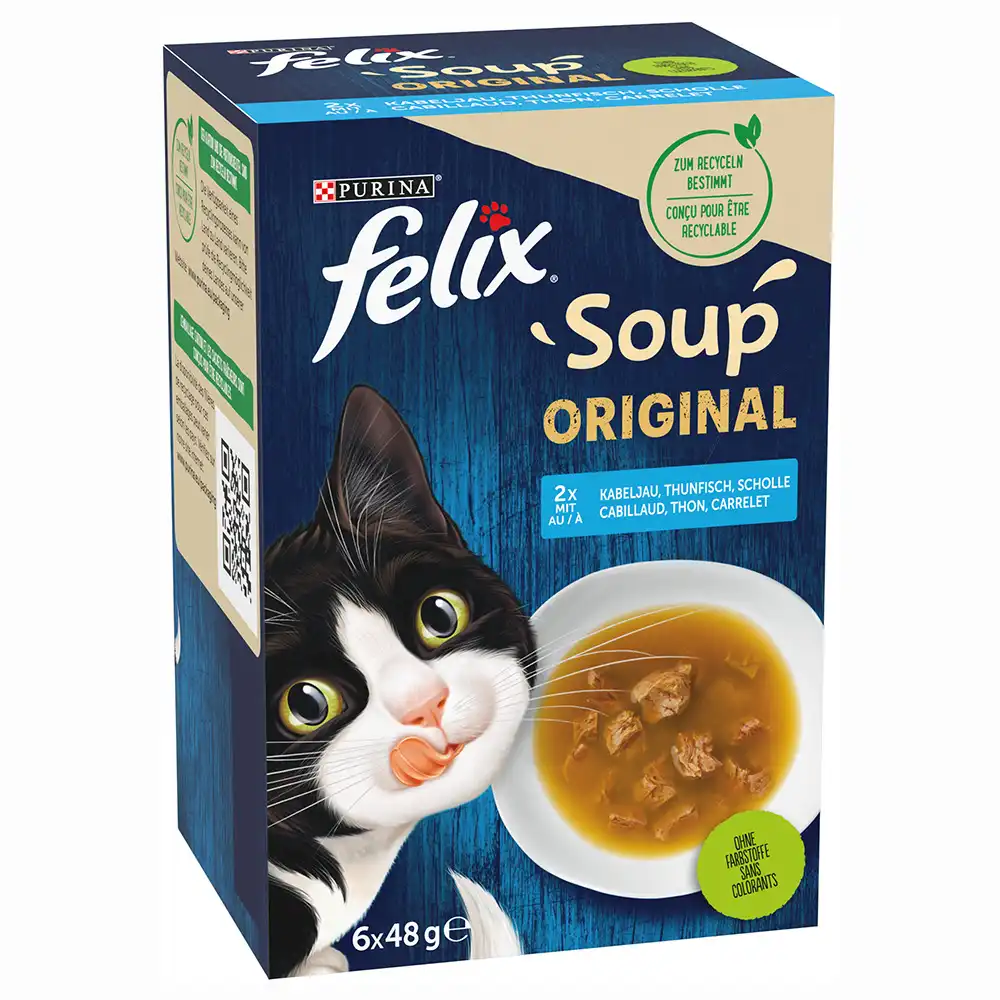 Felix Soup sopa para gatos - Variedades del mar - 6 x 48 g - Felix - Comparador de precios