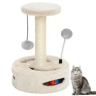FurryFusion Árbol para gatos con bola colgante - Blanco - Furry Fusion - Comparador de precios