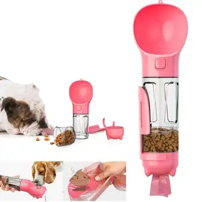 FurryFusion Botellas de agua para perros y gatos - Rosa - Furry Fusion - Comparador de precios