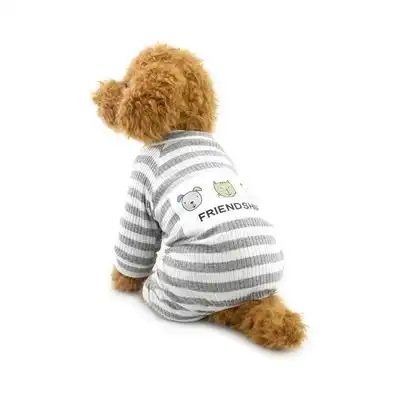 HausPets Pijama de perro a rayas (gris, XL) - Gris - HausPets - Comparador de precios
