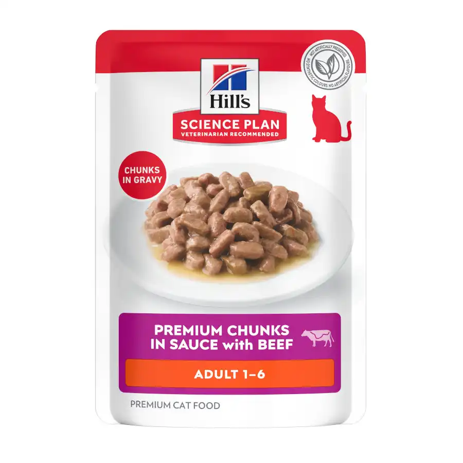 Hill's Science Plan Adult Ternera Sobre en Salsa para gatos 85 g - Hills - Comparador de precios