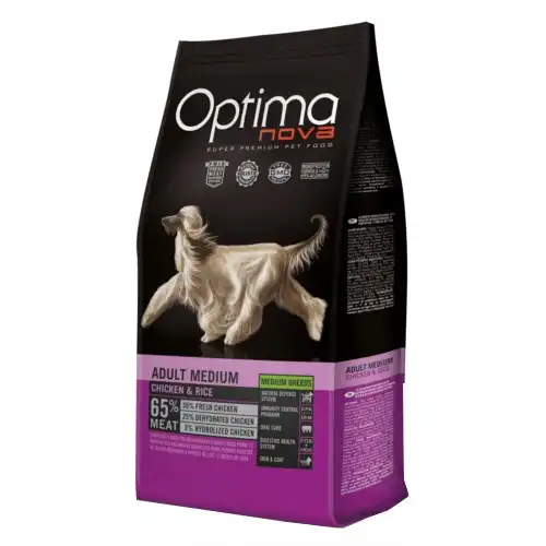 Optima Nova Adult Medium Pollo y Arroz pienso para perros