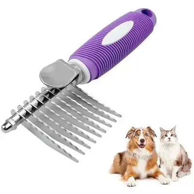 Pawffee Cepillo de acero suave antienredos morado para perros y gatos - 1 pieza - Pawffee - Comparador de precios