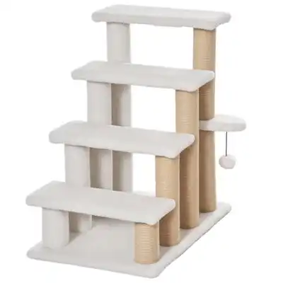 PawHut Escalera para Gato 60x40x64 cm Blanco - 1 Article - PawHut - Comparador de precios