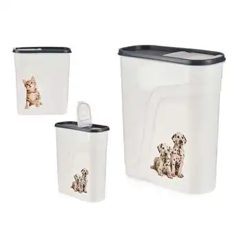 Recipiente Contenedor Blanco Gris Oscuro Plástico 4 L (10,5 X 26,5 X 24 Cm)