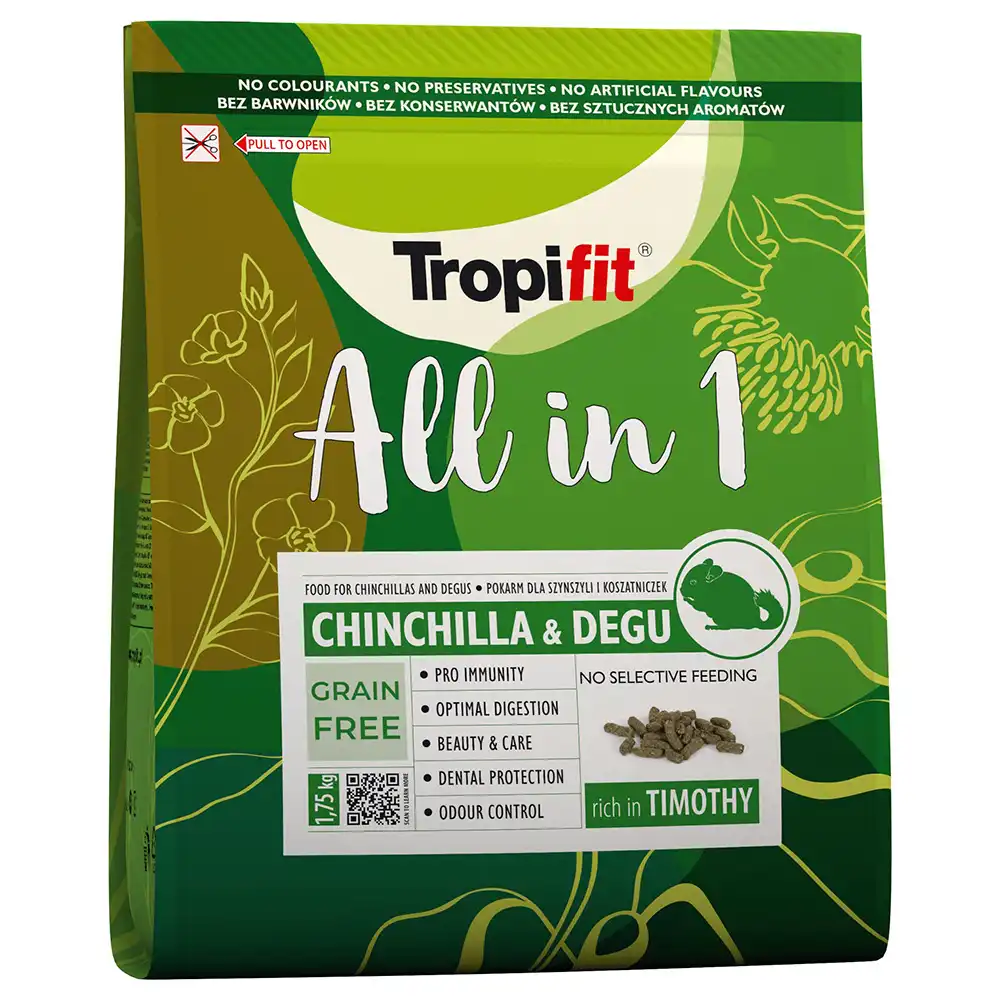 Tropifit All in 1 Chinchila & Degu pienso para roedores - 1,75 kg