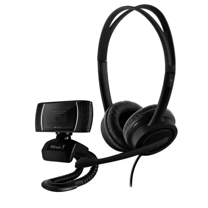 Trust Doba Combo Webcam 720P + Auriculares USB con Micrófono