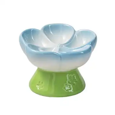 UAMLY Cuenco de cerámica elevado para gatos que comen despacio - azul - Uamly - Comparador de precios