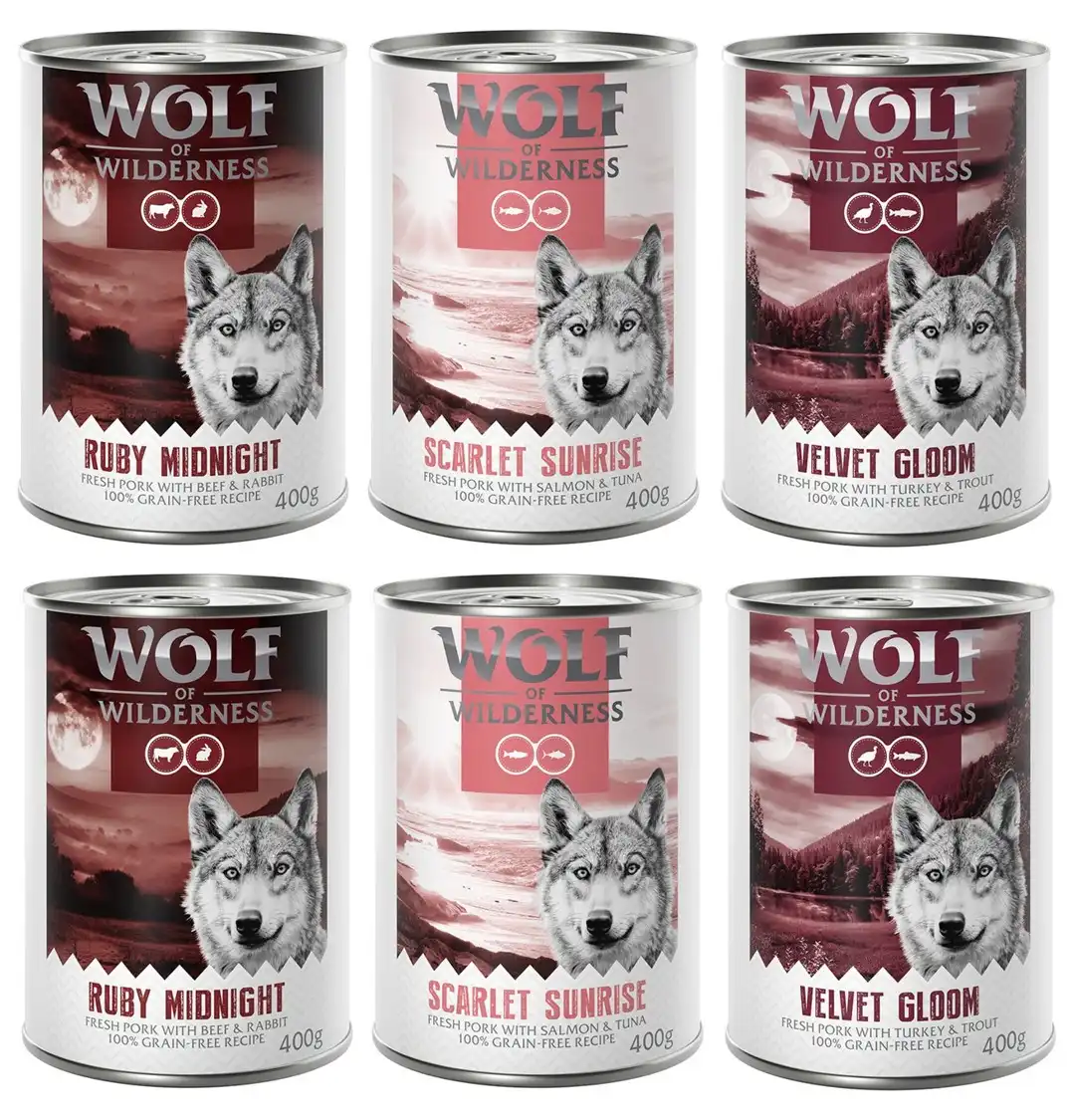 Wolf of Wilderness Red Meat Adult 6 x 400 g - Pack mixto - Wolf of Wilderness - Comparador de precios