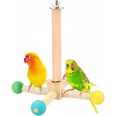 ZooVenture  de percha giratoria para pájaros de madera natural - 4 soportes - Zooventure - Comparador de precios