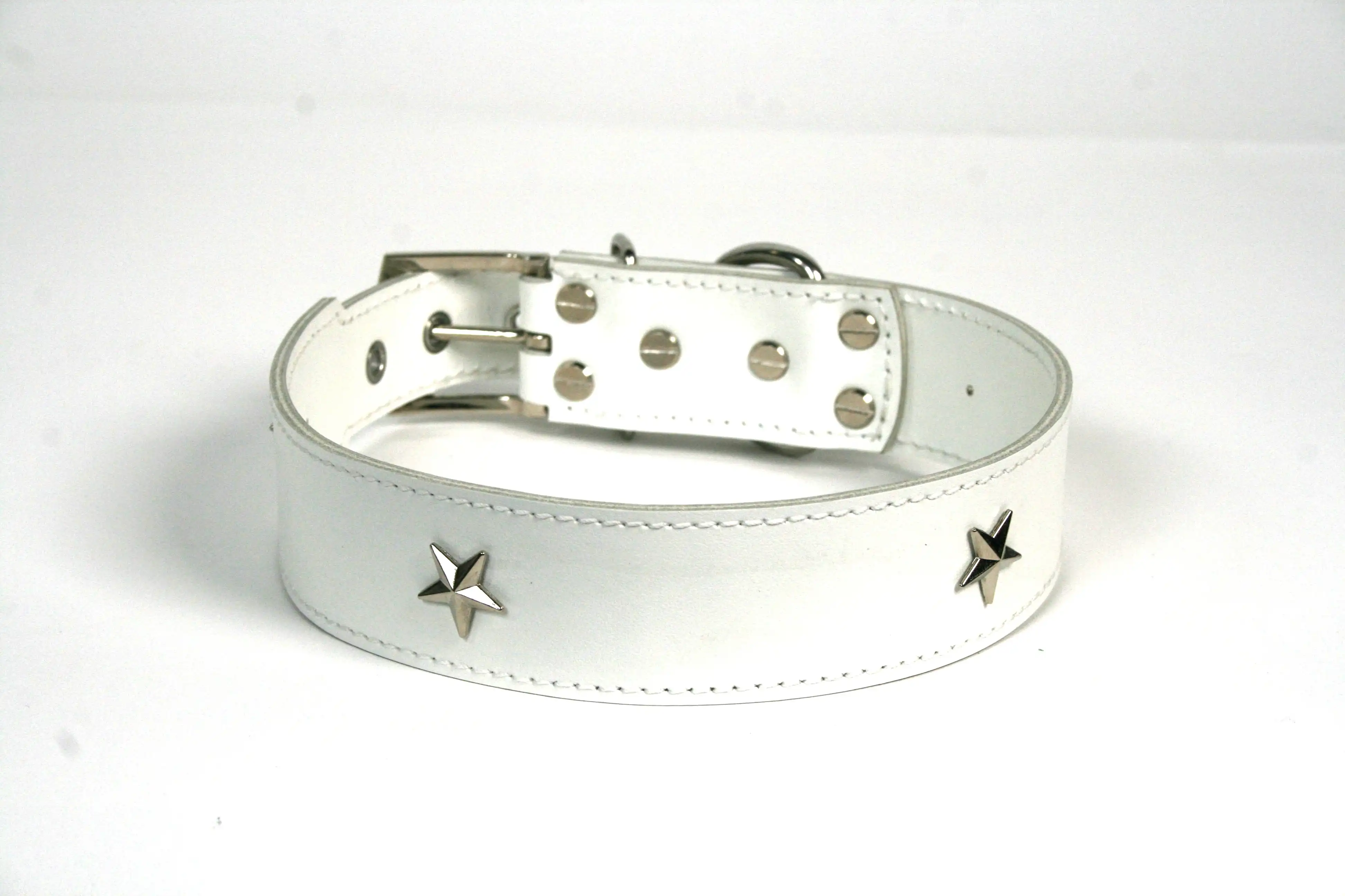 COLLAR DE PIEL BLANCO CON  ESTRELLA - LGMCAN - Comparador de precios