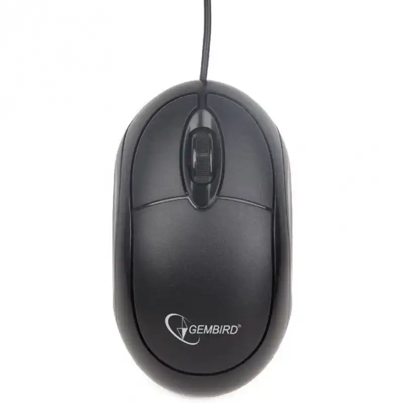 Gembird MUS-U-01 Ratón Óptico Ambidiestro 1000DPI Negro