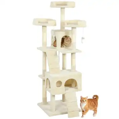 PawHut Árbol Rascador Gato - Crema - PawHut - Comparador de precios