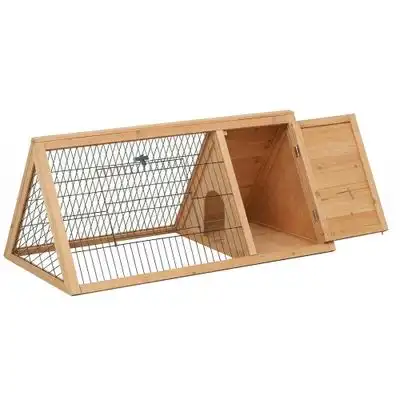 PawHut Jaula para Conejo 116x62.2x52.5 cm Madera Natural - 1 Article - PawHut - Comparador de precios