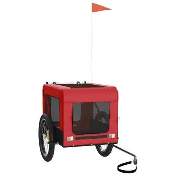 Remolque De Bicicleta Para Perros Hierro Tela Oxford Rojo Negro Vidaxl - VIDAXL - Comparador de precios