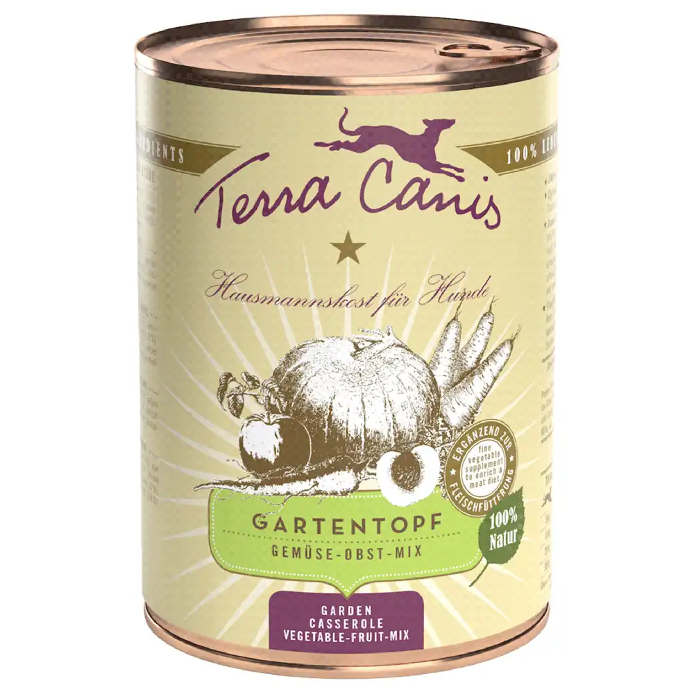 Terra Canis Gartentopf Mix con verdura y fruta - 6 x 400 g
