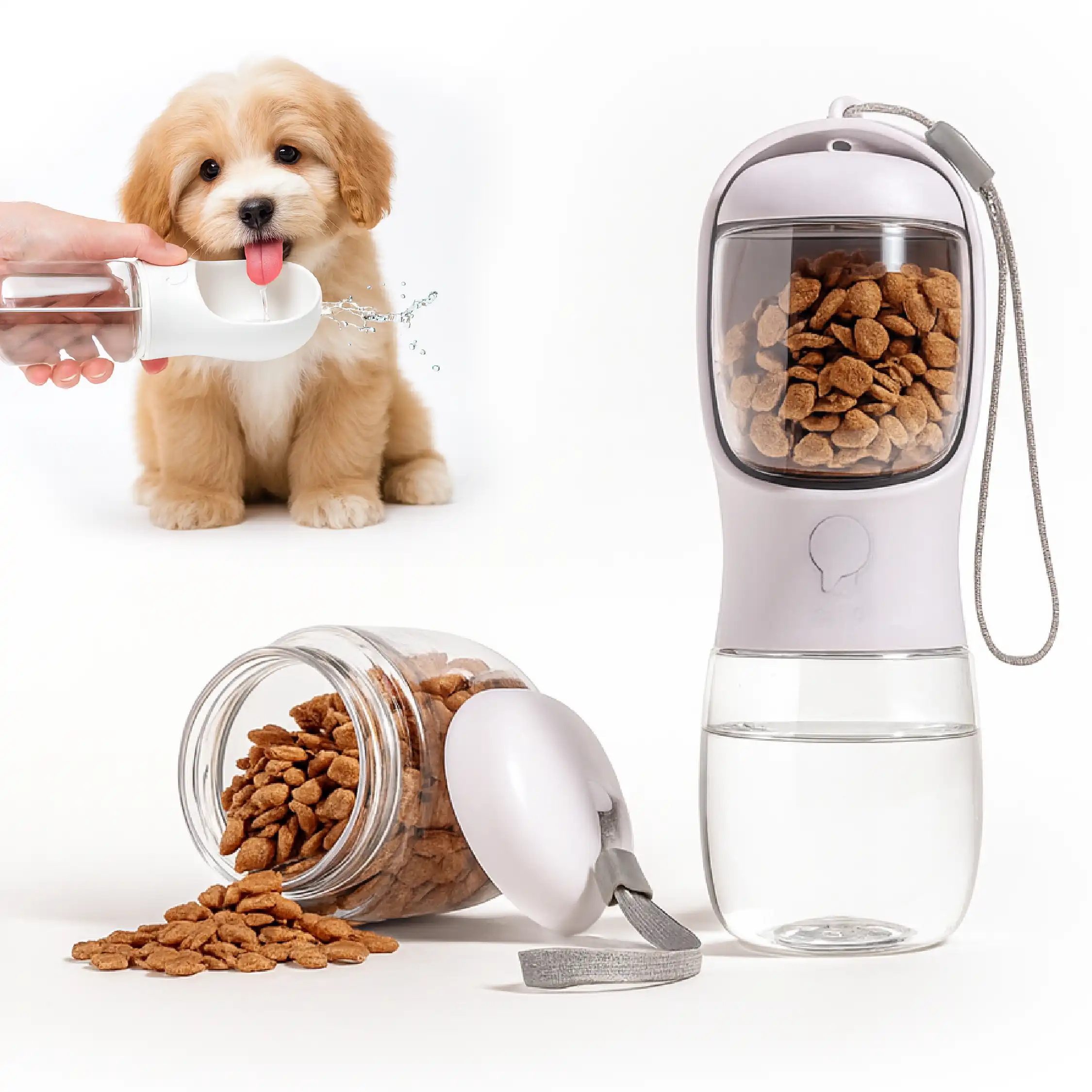 TheKingPet Bebedero y Dispensador de Snacks para perros y gatos - 300 ml + 150 g - TheKingPet - Comparador de precios