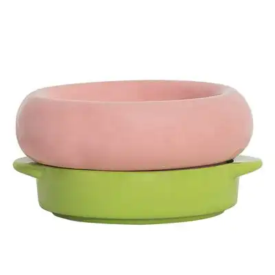 UAMLY Juego de 2 cuencos de cerámica para gatos - Rosa - Uamly - Comparador de precios