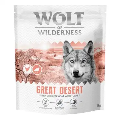 Wolf of Wilderness Adult «Great Desert» pavo, sin cereales - 1 kg - Receta nueva - Wolf of Wilderness - Comparador de precios