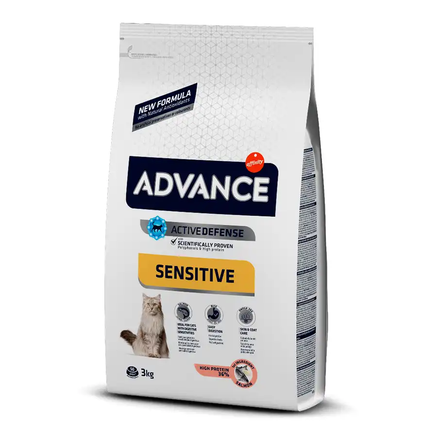 Advance Cat Adult Sensitive (Salmón y arroz) 1,5 Kg.