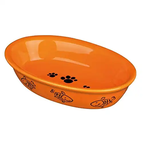 Comedero para gatos de cerámica ovalado