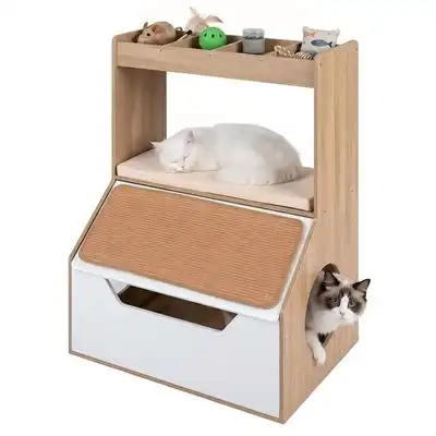 GIANTEX Mueble Arenero con Puerta Abatible - 1 Mueble Arenero - Giantex - Comparador de precios