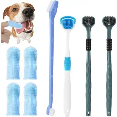 HausPets 8 cepillos dentales perro – Triple cabeza + dedos - 8 piezas - HausPets - Comparador de precios