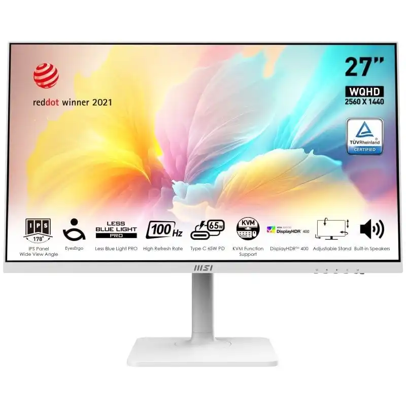 MSI Modern MD272QXPW 27" LED IPS WQHD 100Hz USB-C Blanco