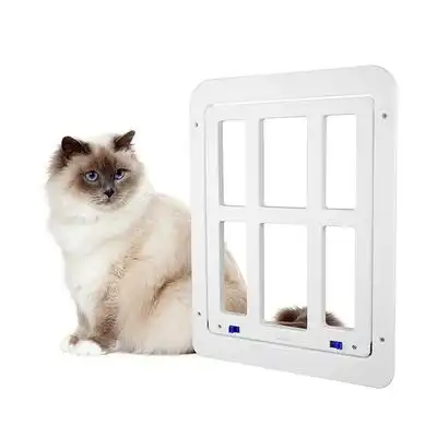 Pawffee Gatera magnética blanca con mosquitera, fácil instalación. - 1 pieza - Pawffee - Comparador de precios