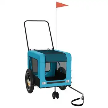 Remolque De Bicicleta Mascotas Hierro Tela Oxford Azul Negro Vidaxl - VIDAXL - Comparador de precios