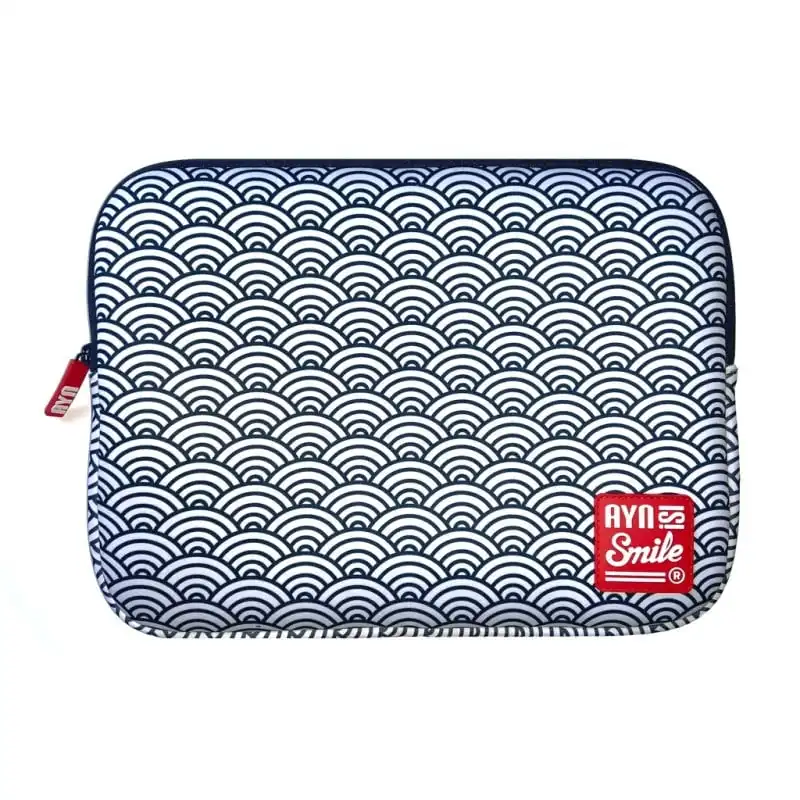 Smile Kimono Sleeve Funda Seigaiha para Portátil hasta 14"