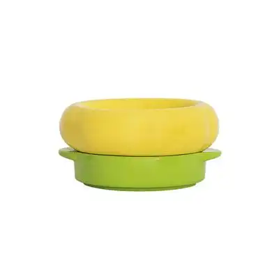 UAMLY Juego de 2 cuencos de cerámica para gatos - AMARILLO - Uamly - Comparador de precios
