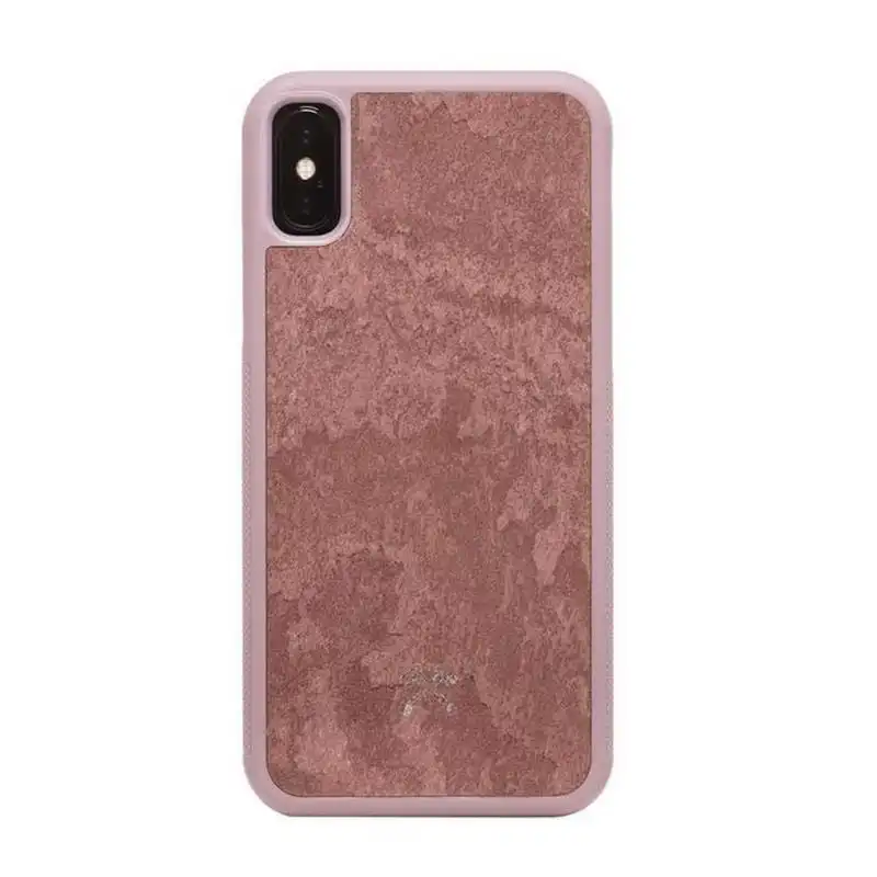 Woodcessories Bumper Case Stone Funda de Piedra Roja para iPhone X/XS