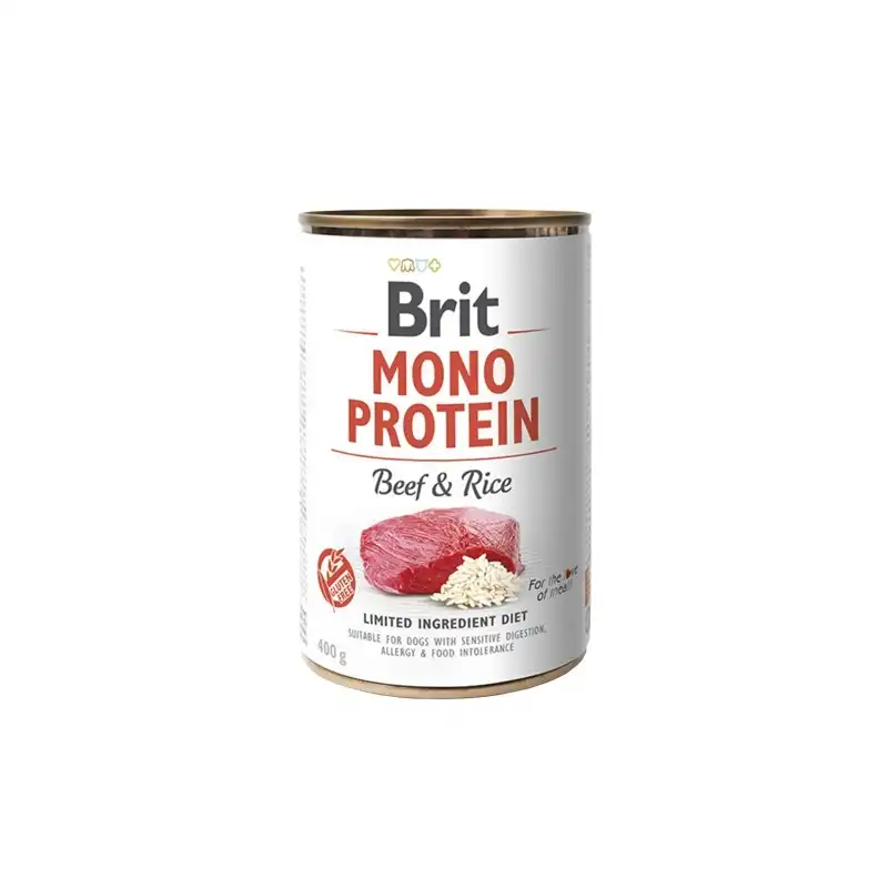 Brit mono protein ternera latas para perro 6 x 400 Gr