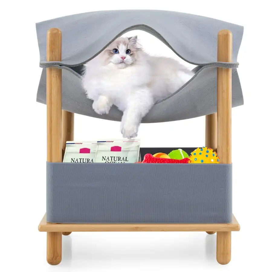 Costway Casa de Madera para Gatos - 46 cm x 46 cm x 53 cm - COSTWAY - Comparador de precios