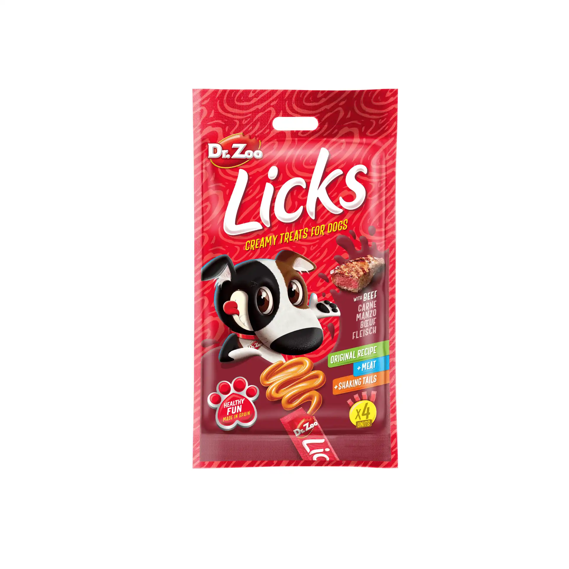 Dr Zoo Licks Snack Líquido De Carne Para Perros Pack Ahorro 12x4x15 Gr - Dr.Zoo - Comparador de precios