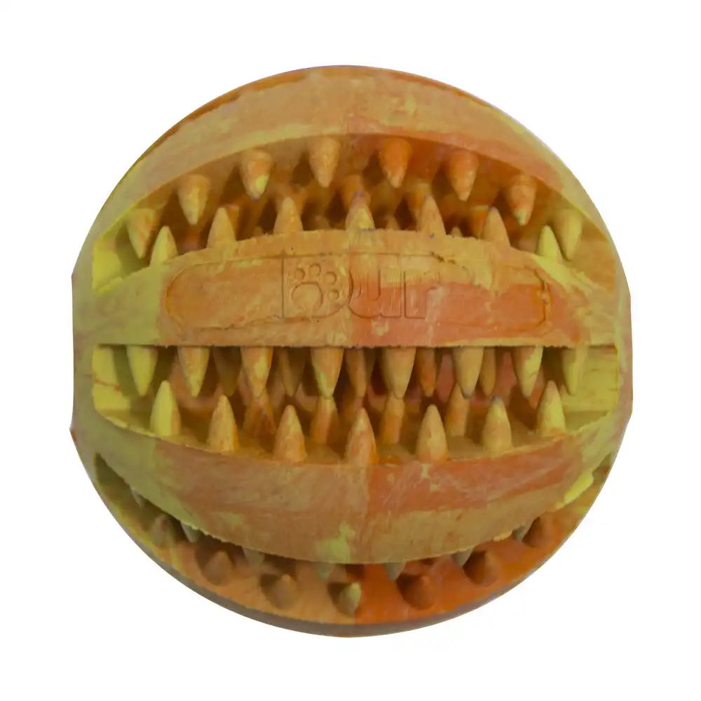 Dur  Pelota amarilla y naranja con aroma Vainilla para perros - 7cm - Dur - Sempertex - Comparador de precios