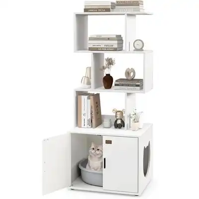 GIANTEX Armario para Gatos con Estante - 1 Mueble Arenero - Giantex - Comparador de precios